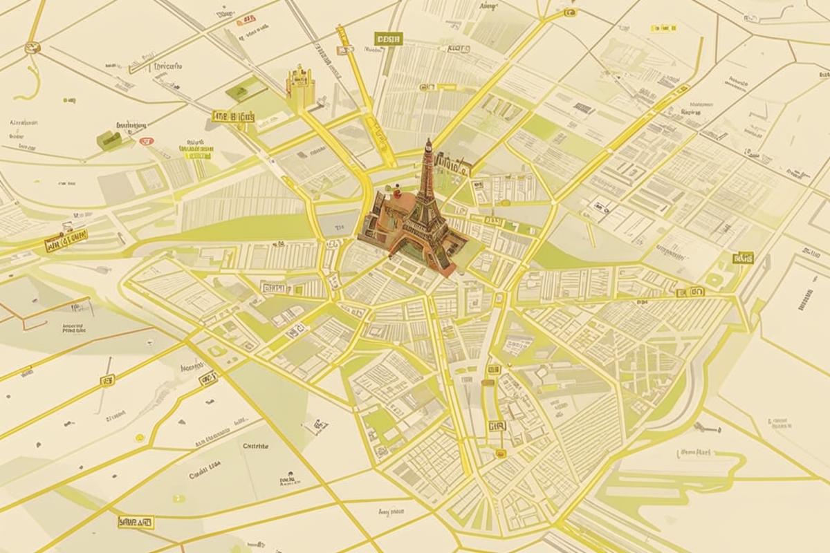 Carte stylisée localisant l'agence Capital Clair à Paris